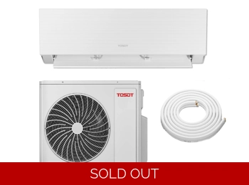 TOSOT 115v 12K-Btu 24.5 SEER2 Mini Split H-Heat Pump (-22°F), Wi-Fi, E-Star: 13 EER/9.5 HSPF (R32)